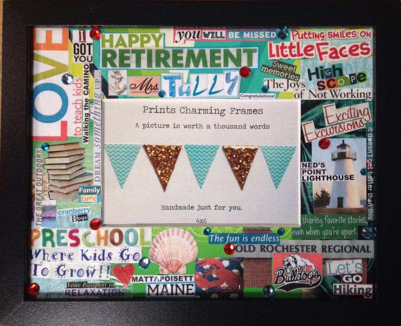 Personalized Retirement Collage Picture by PrintsCharmingFrames