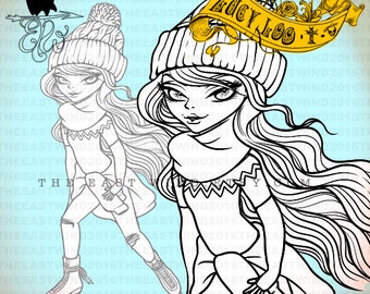 Digital stamp- Lucy Loo 'Canadian Winter' - 300 dpi 4 JPEG/PNG files - MAC0350a
