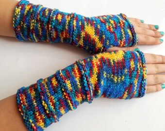 Fingerless Gloves, Hand Knit Arm Warmers