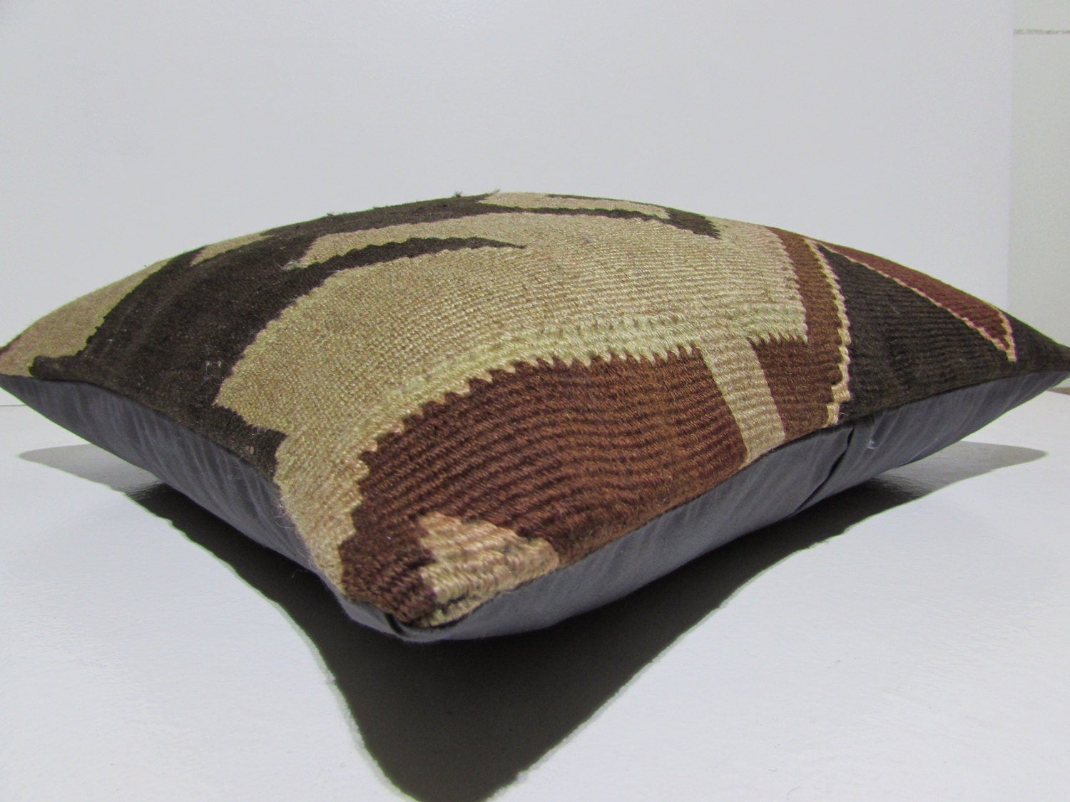 24x24 adorning kilim pillow brown throw pillow cream