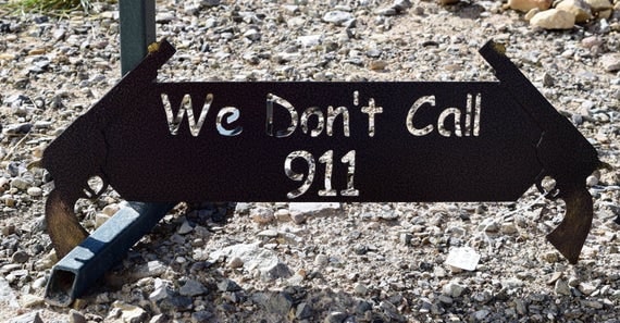 We don't call 911 metal pistol sign revolvers