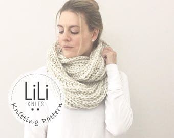 Pattern | LiLiKnits Chunky Knit Brioche Infinity Scarf | Instant Download