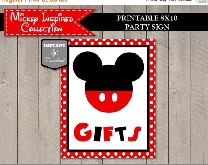 SALE INSTANT DOWNLOAD Classic Mouse Printable 8x10 Gifts Party Sign / Classic Mouse Collection / Item #1576