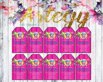 Shopkins Thank You Tags INSTANT DOWNLOAD