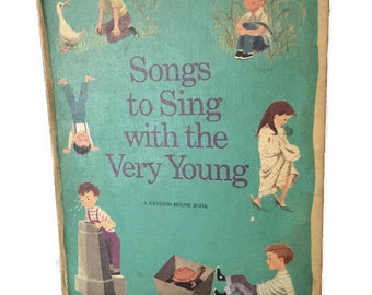 Vintage Children's Book Songs to Sing with the Very Young by Phyllis Brown Ohanian 1966 Marjorie Torrey, Vintage Children's Illustrations