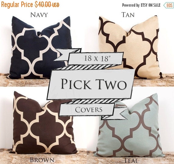 SALE ENDS SOON Quatrefoil Handmade Pillow Case Designer