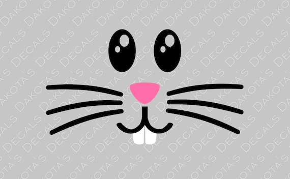 Bunny Face SVG for Download Face is in separate pieces