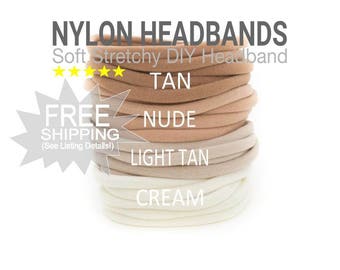 Nylon Headbands Wholesale / Wholesale Spandex Headband / Skinny Very Stretchy One Size Fits most Nylon