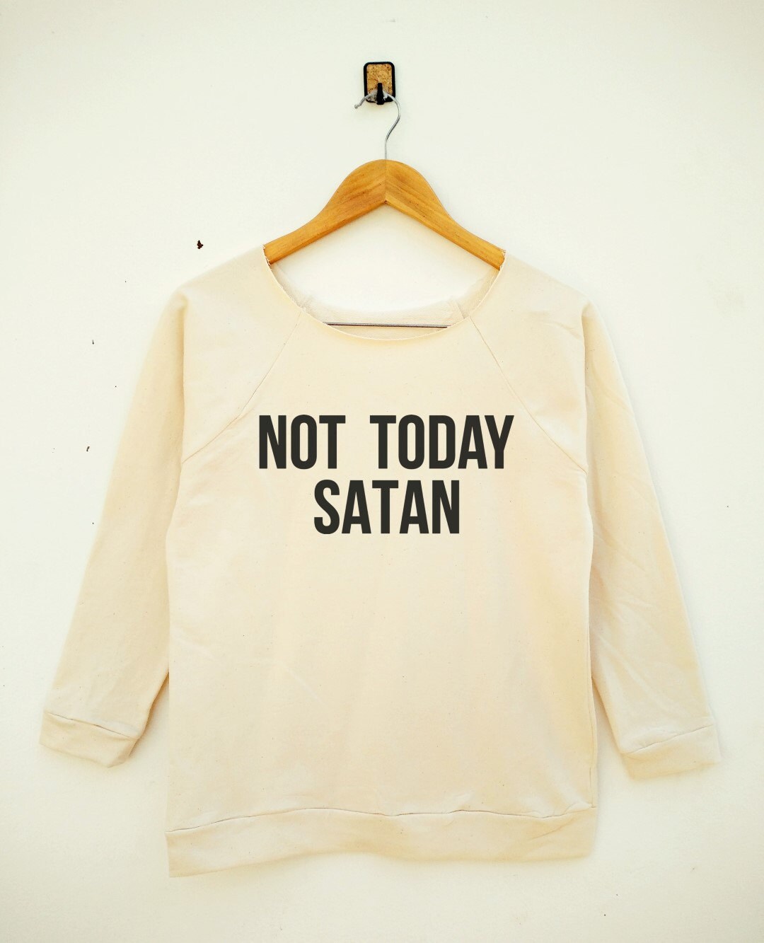 Not Today Satan Shirt Funny Quote Hipster Cool by SassyFanTees