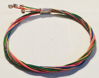 Rainbow Guitar String Bangle