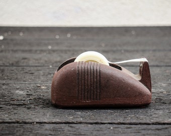 Vintage Art Deco Cast Iron Scotch Tape Dispenser Mid Century Office Supplies