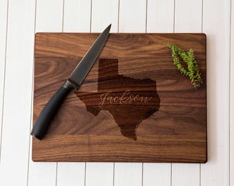 Texas cutting Board Housewarming Gift Wedding Gift Anniversary Gift Personalized cutting board, custom cutting board, couple cutting board