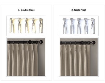 Top Style Upgrade to Listing Drapery Panel /Curtain; French Pleat, Pinch Pleat, Inverted Pleat, Euro Pleat,Pleat Tape,Tailored Pleat