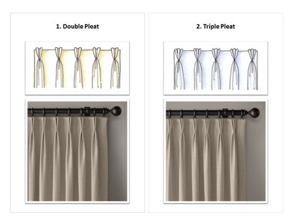 Top Style Upgrade to Drapery Panel /Curtain Double Pleat