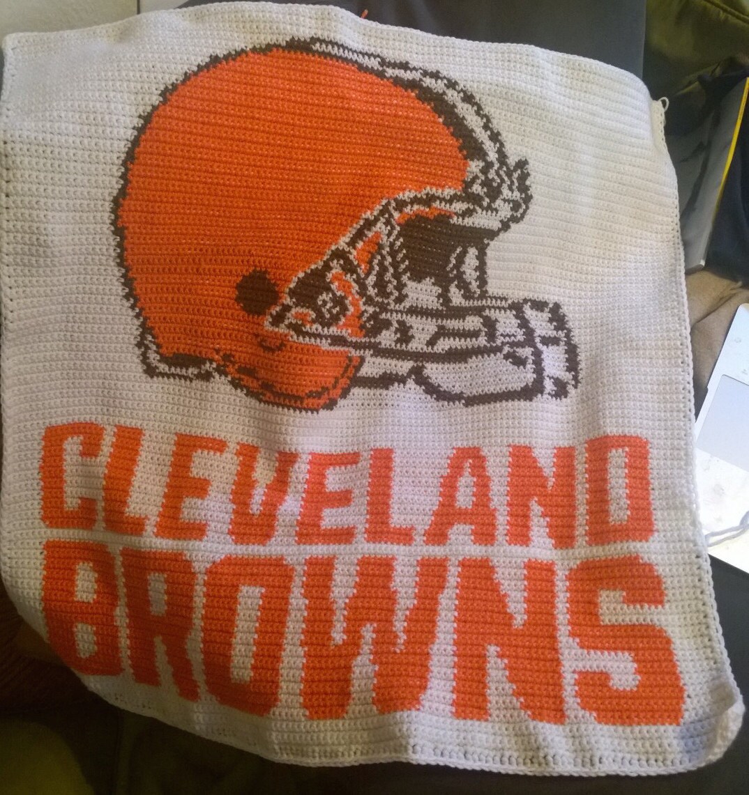 Cleveland Browns Baby Blanket Pattern