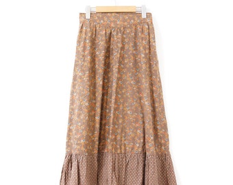 Items similar to long folk skirt from vintage Neckties MADE TO ORDER on ...