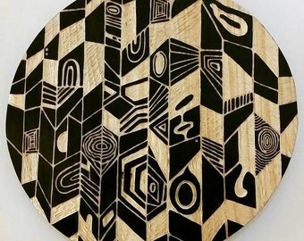 Study One. - Modern Abstract Wood Carving