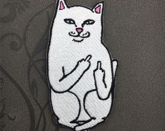back patch iron on embroidered cat patch funny patch finger patches iron on patch sew on patch AH38939