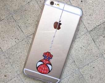 Spiderman iPhone Case, Your choice of Soft Plastic (TPU) or Wood