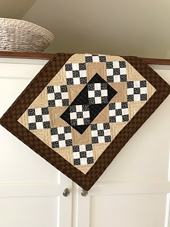 Primitive Table Runner Quilt Wall Hanging Americana Country