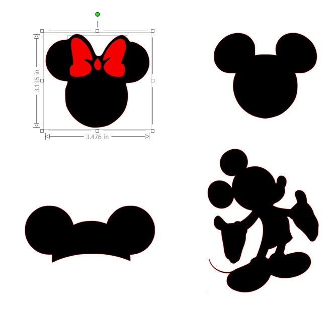 Download Mickey & Minnie Silhouette SVG File