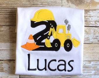 Construction Birthday Shirt~Construction Shirt~Boy Birthday Shirt~Excavator Birthday~Digger Birthday Shirt