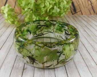 Gift|For|Her Resin jewelry gift for women Resin bangle Nature jewelry Flower bracelet Gift bracelet Floral jewelry Leaf jewelry Twig jewelry