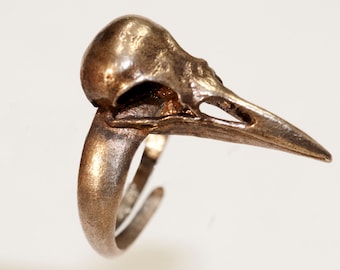 Crow Ring - Raven Skull Ring Jewelry - Bird Skull Jewelry