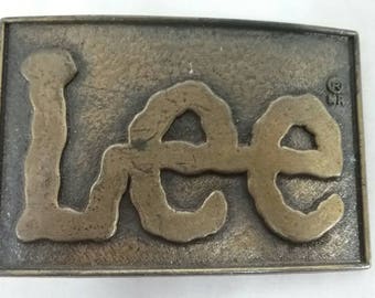 Vintage Lee jeans brass belt buckle