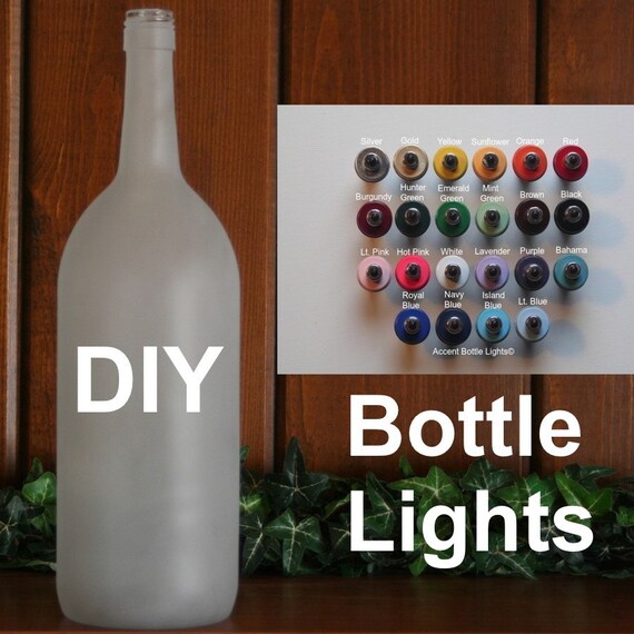 Frosted Glass DIY Lighted Wine Bottles Arts and Crafts Glass