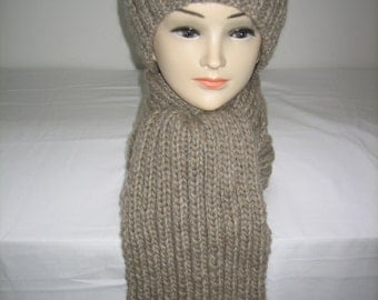 Scarf for men, 100% natural wool hat