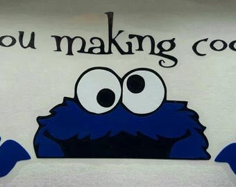 Cookie Monster Are You Making Cookies Decal For KitcheAid Mixer