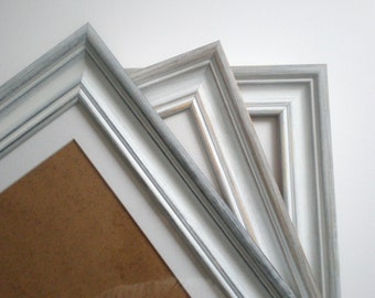 Grey White frame picture frame photo frame A3 poster frame 30x42 cm rustic frame Wood Craft home decor handmade decorate solidwoodshop
