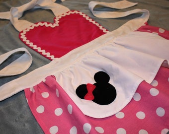 Minnie Mouse Disney Junior Inspired Girls Dress Up Apron