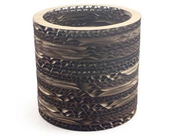 Recycled Cardboard Tea Light Candle Holder 3 3/4 Inches Tall