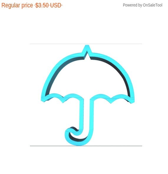 Sale Umbrella Cookie Cutter by angelcakesetc2 on Etsy