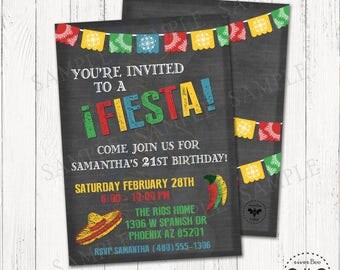 Fiesta party invite | Etsy