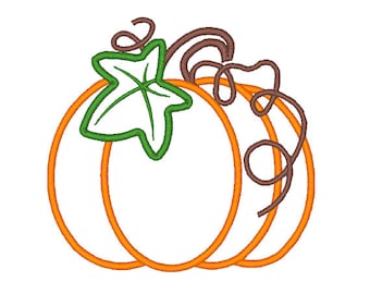 Pumpkin Embroidery Design Pumpkin Embroidery Designs Applique Fall Pattern 4X4 5X7 6X10 8X8 Instant Download