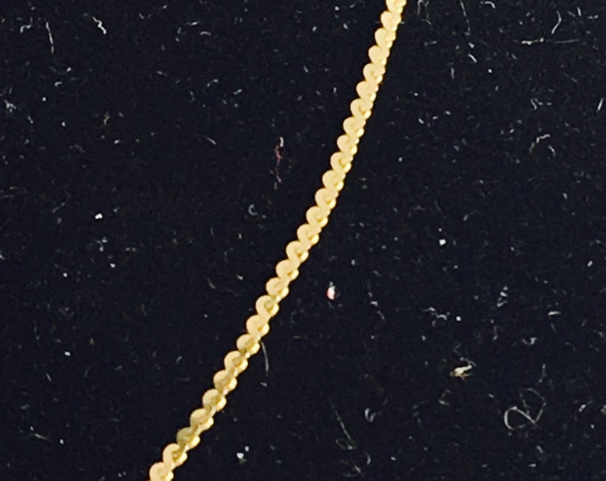 Storewide 25% Off SALE Vintage 10k Yellow Gold Italian "S" Chain Designer Necklace Featuring Elegant Timeless Design