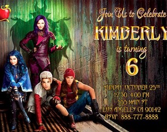 Descendants Invitation - Digital File