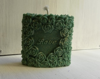 Vegetable candle love green handmade