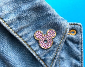 Donut, enamel pin, pin, disney, mickey, lapel pin, brooch