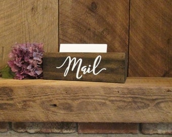 Small mail box, mail organizer, rustic office decor, rustic mail box, mailbox, rustic mail holder, card box, rustic planter, wood planter