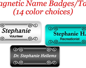 Name Badges with Magnetic Fastener, Magnetic Name Tags, Office Name Badges, Name Badges, Name Tags, I.D. Tags, Employee I.D. Tags-ABSTRACT7