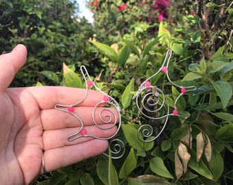 Pink Dragon Elf Ear Cuffs
