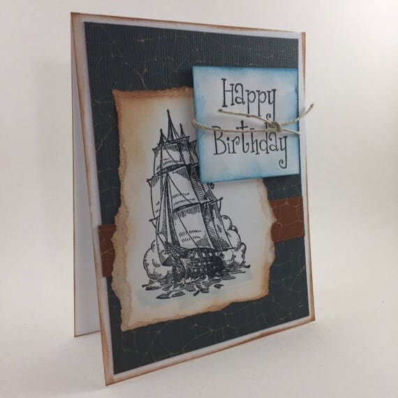 Ship Sailing birthday card