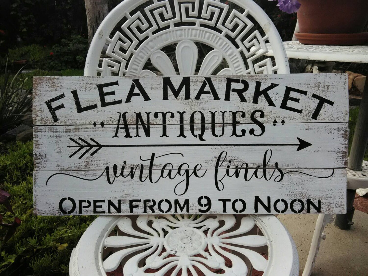 flea market sign vintage sign wood sign flea market rustic