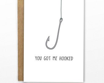 Funny Love Card | Valentines Day Card ~ Hooked by Cypress Card Co.