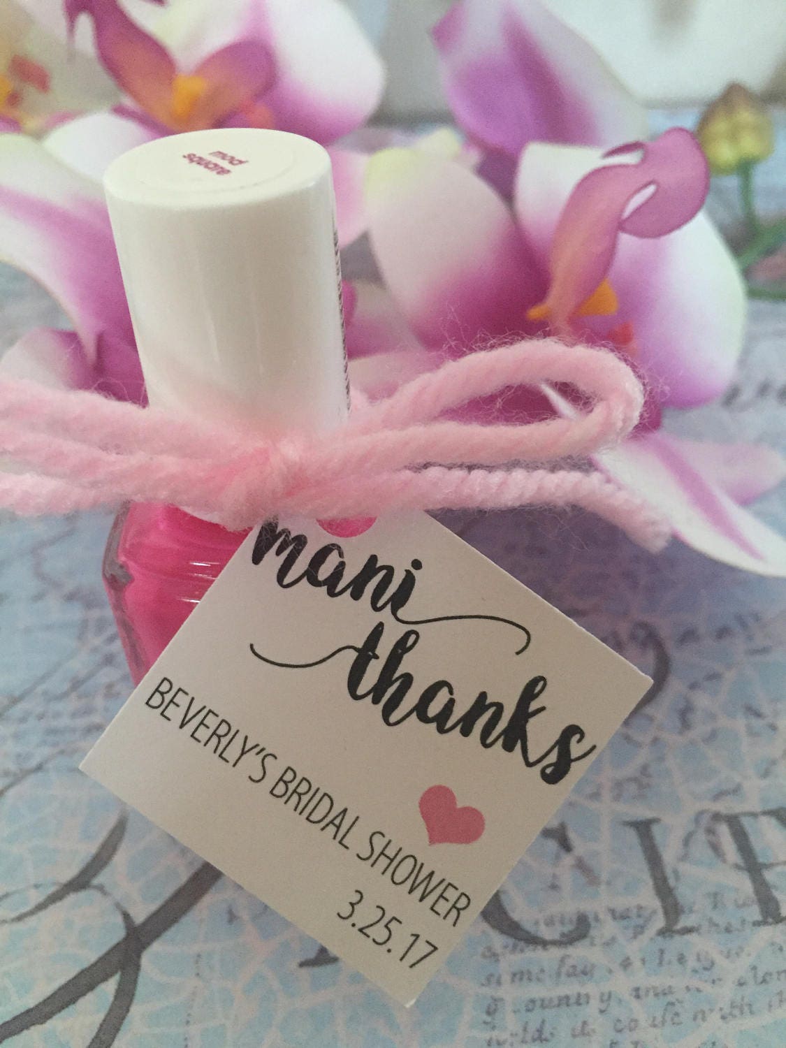 Mani Thanks Tags Bridal Shower Thank You Gifts Baby Shower