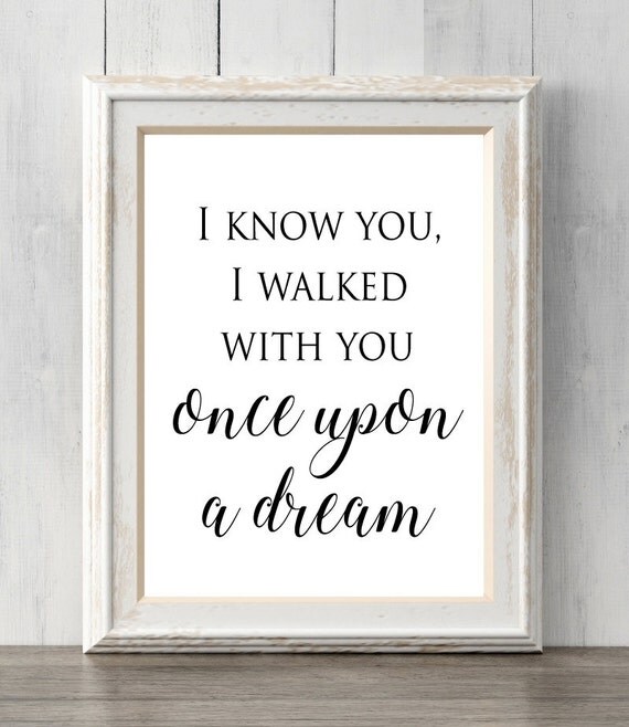 Sleeping Beauty Print. I walked with you once upon a dream.